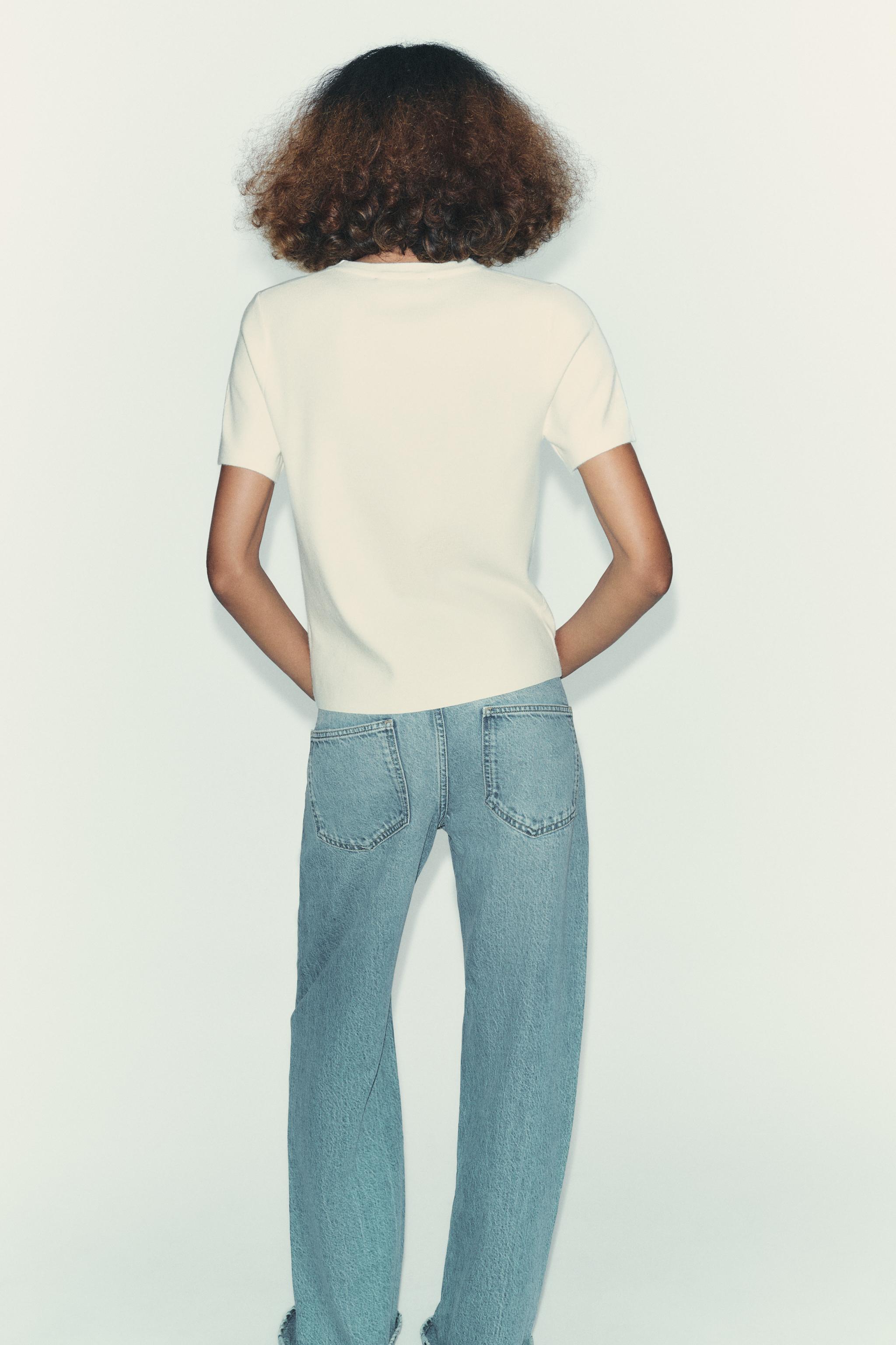 SOFT FEEL SHORT SLEEVE KNIT TOP